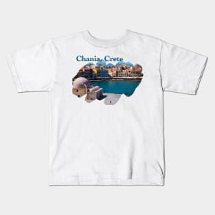 Chania, Crete: Venetian Harbor Kids T-Shirt